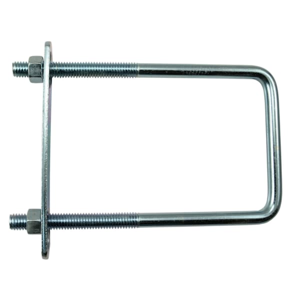 Midwest Fastener Square U-Bolt, 3/8"-16, 3 in W, 6 in H, Zinc Plated Steel, 10 PK 52284 - main